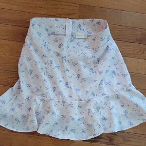 Floral Blue and White Women's Skirt